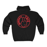 Hooded Zip Up - Mandate This - Red/Black